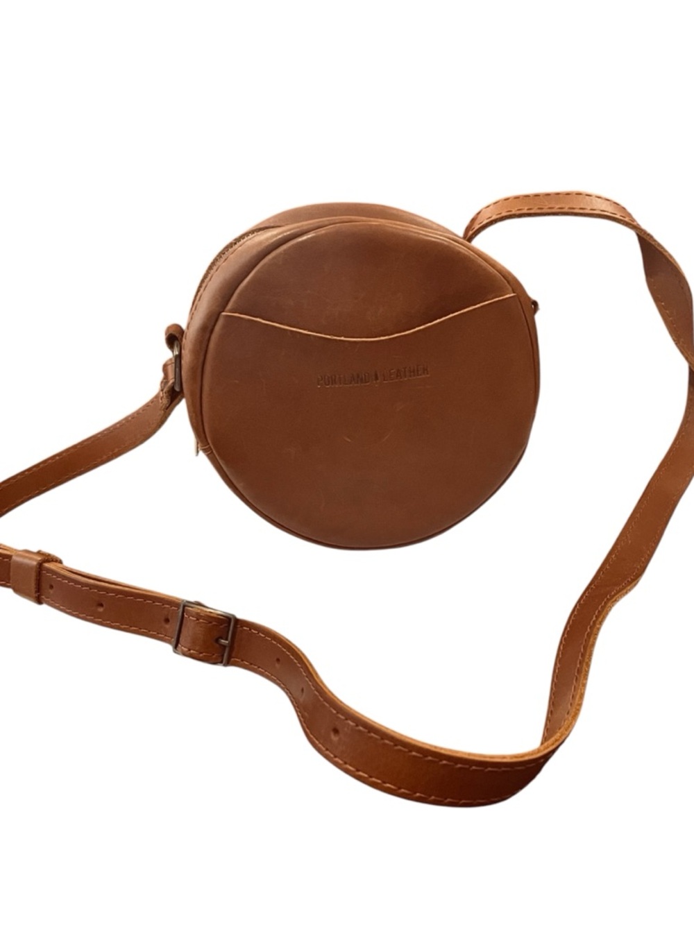 Portland Leather Almost Perfect Circle Crossbody Bag - Picture 1 of 8